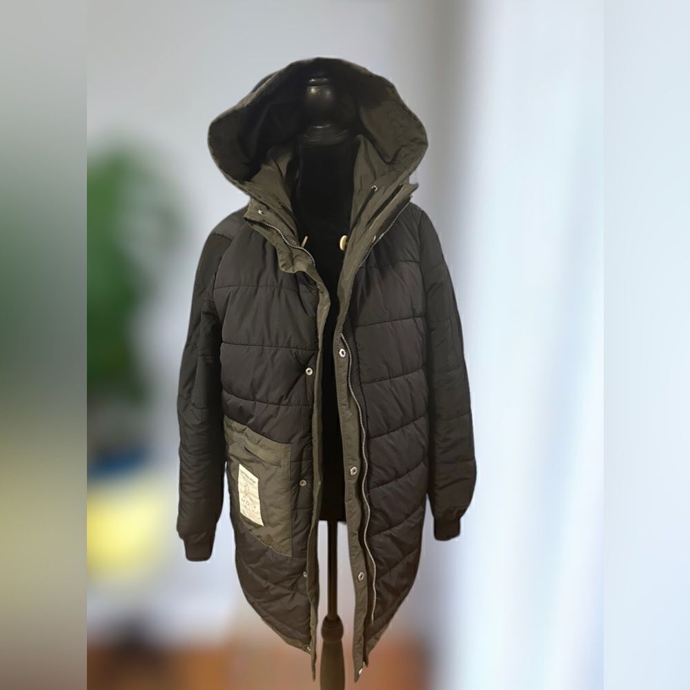 Zara Outerwear Hooded Winter Snow Ski Quilted Parka Size M - Picture 13 of 16